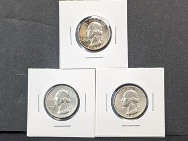 3 - 1964 Washington Quarters Uncirculated