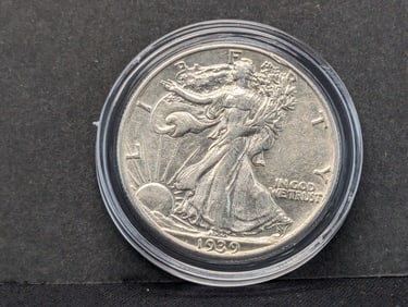 1939-D Walking Liberty Half AU+