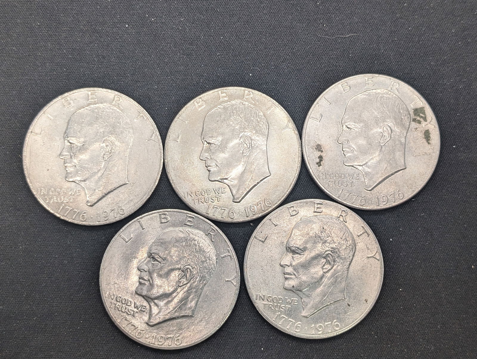 (5) 1976 Bicentennial Clad Eisenhower Dollars (1 of 2)