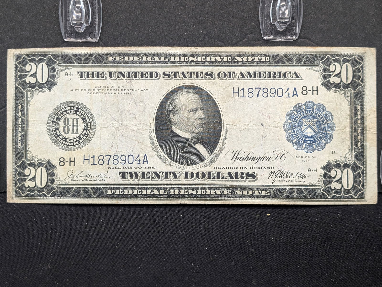 1914 $20 Federal Reserve Note.  Circ. (1 of 3)