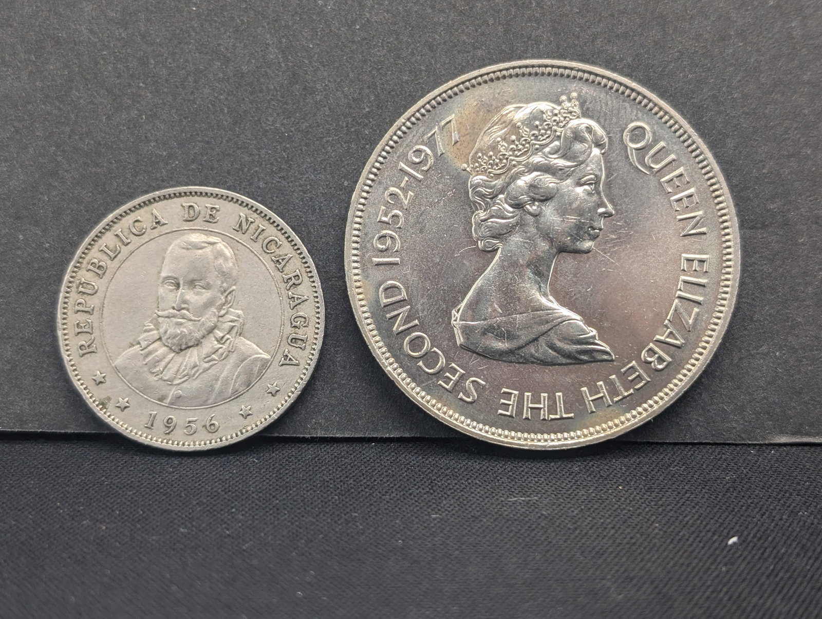 1956 Central America 50 Centavos + 1977 St. Helena Giant Tortoise 25 Pence- Both C/N: 1956 Central America 50 Centavos + 1977 St. Helena Giant Tortoise 25 Pence- Both C/N