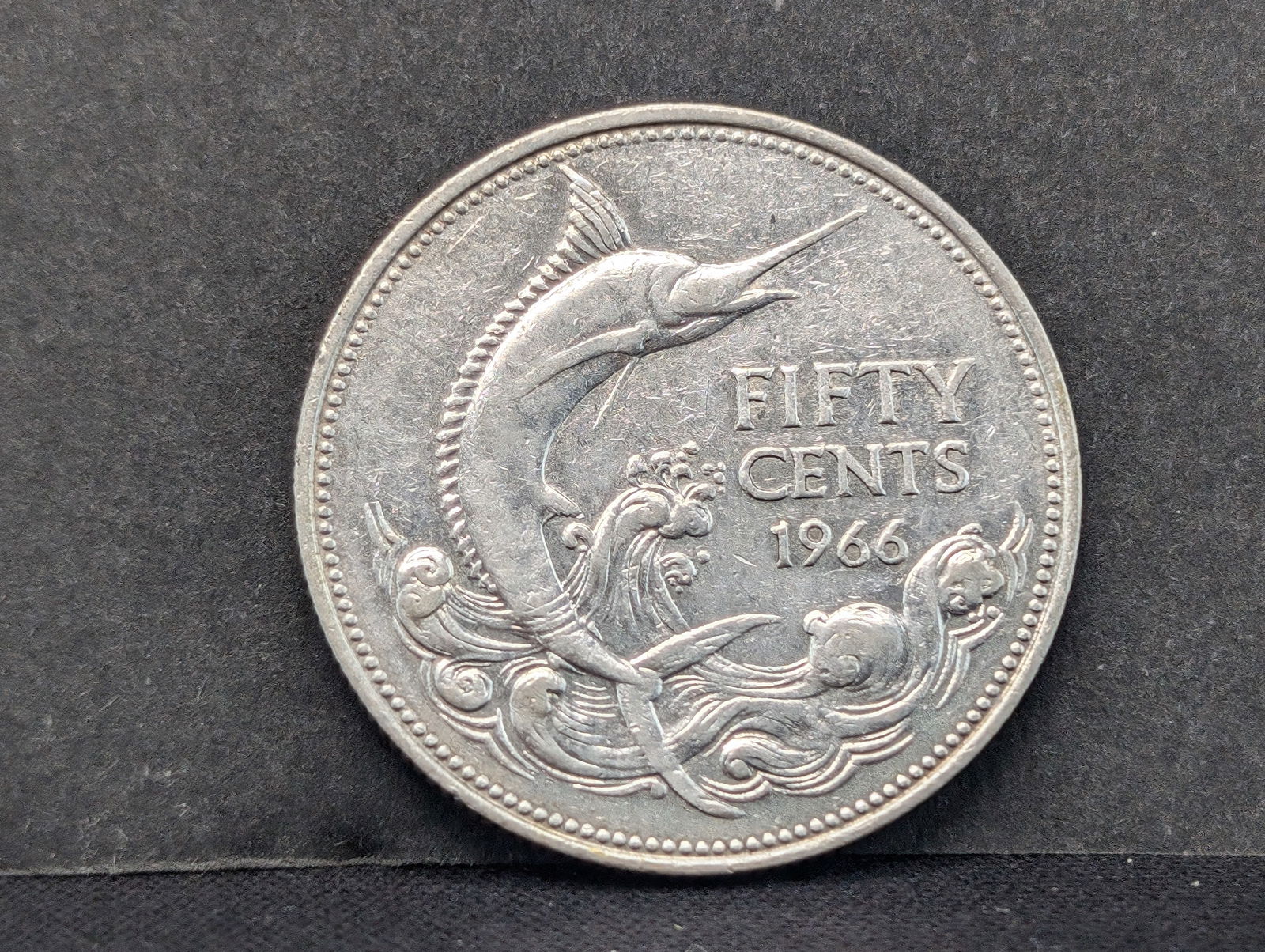 1966 Bahama Islands Half Dollar- .800 Silver (1 of 2)