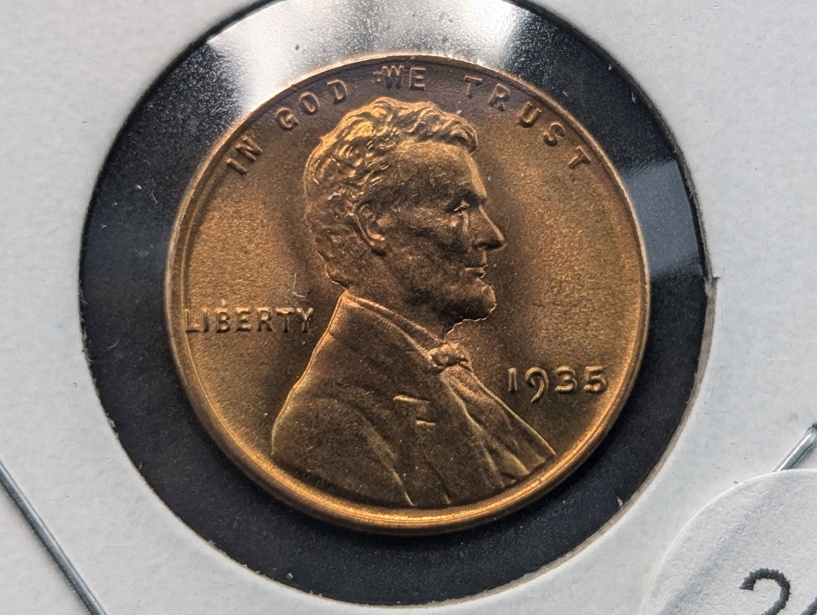 1935 Lincoln Cent. Full Red Gem UNC. (1 of 3)
