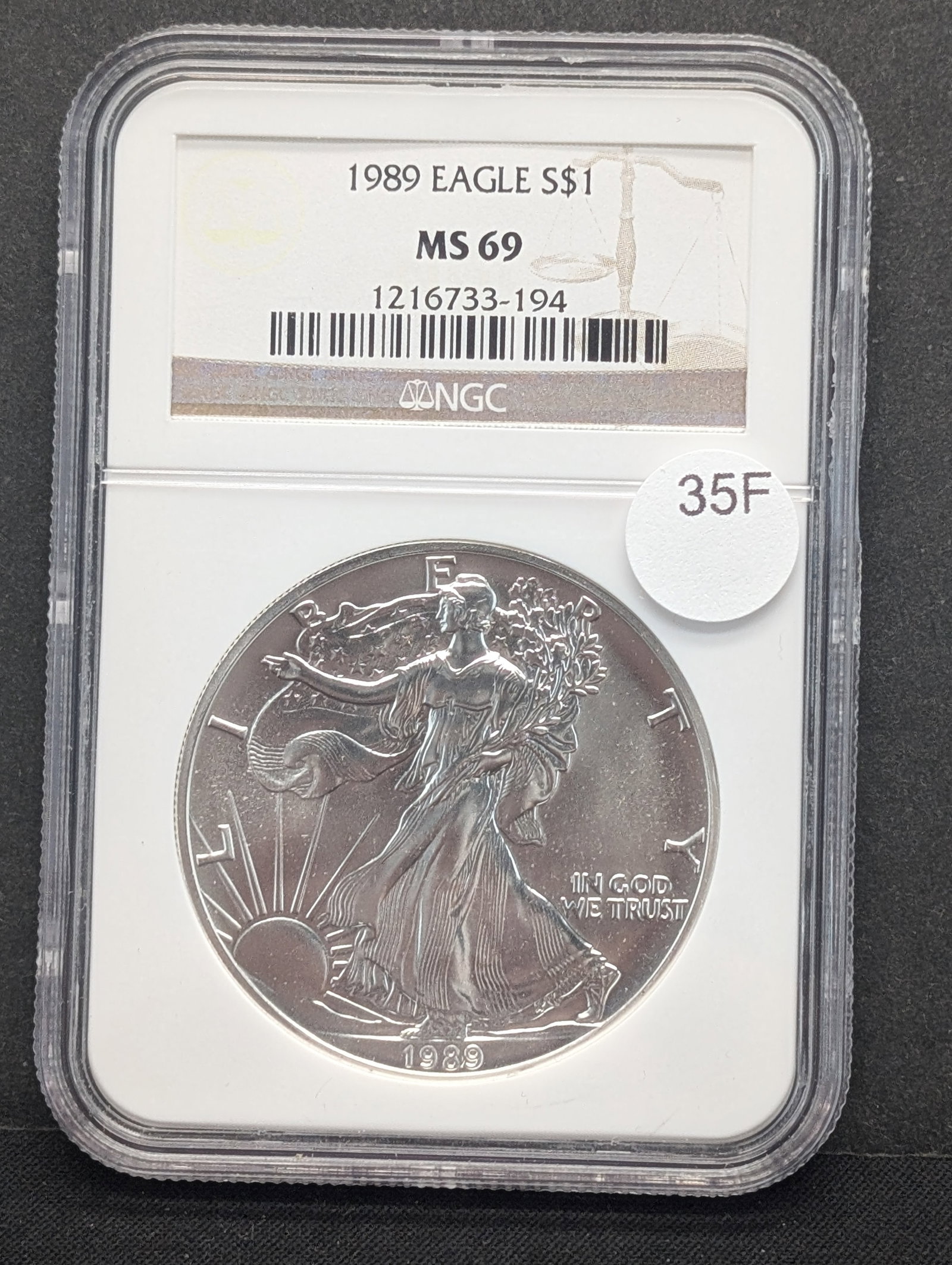 1989 American Silver Eagle NGC Graded MS69 (1 of 3)