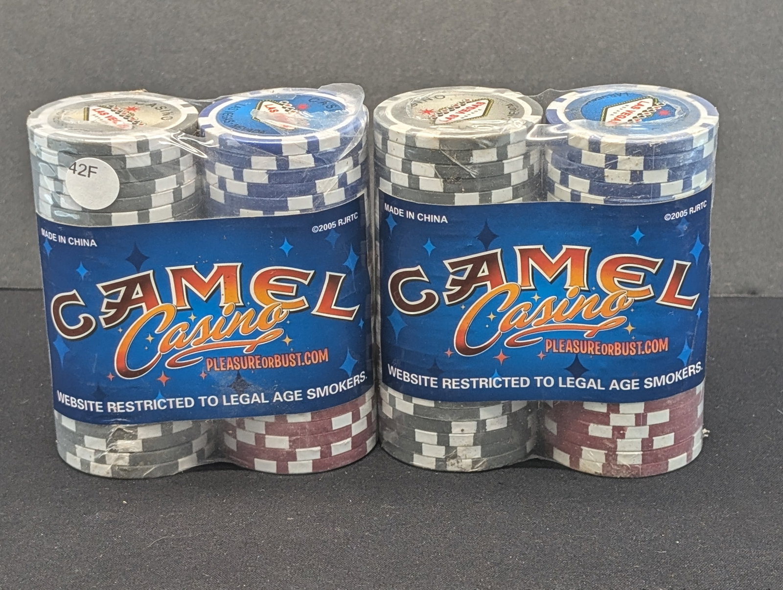 Two Unopened Packs of Camel Casino Poker Chips- 100 Chips Total: Two Unopened Packs of Camel Casino Poker Chips- 100 Chips Total