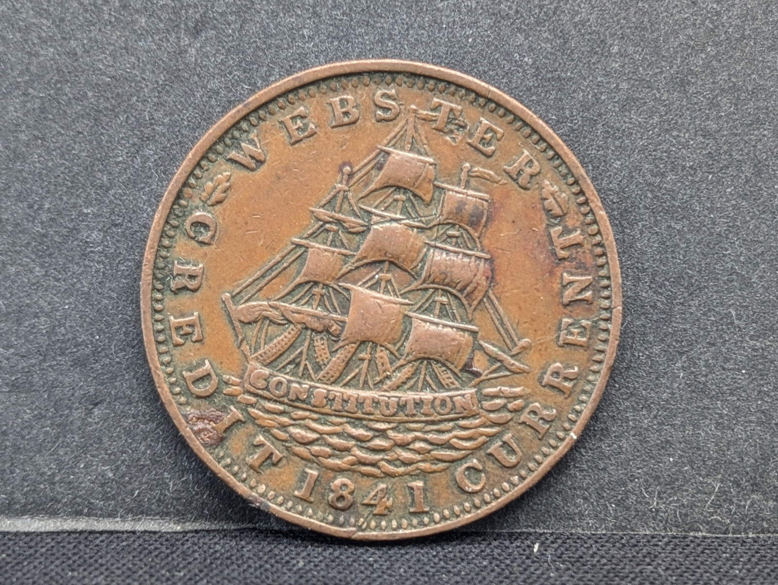 1841 Hard Times Token (1 of 2)