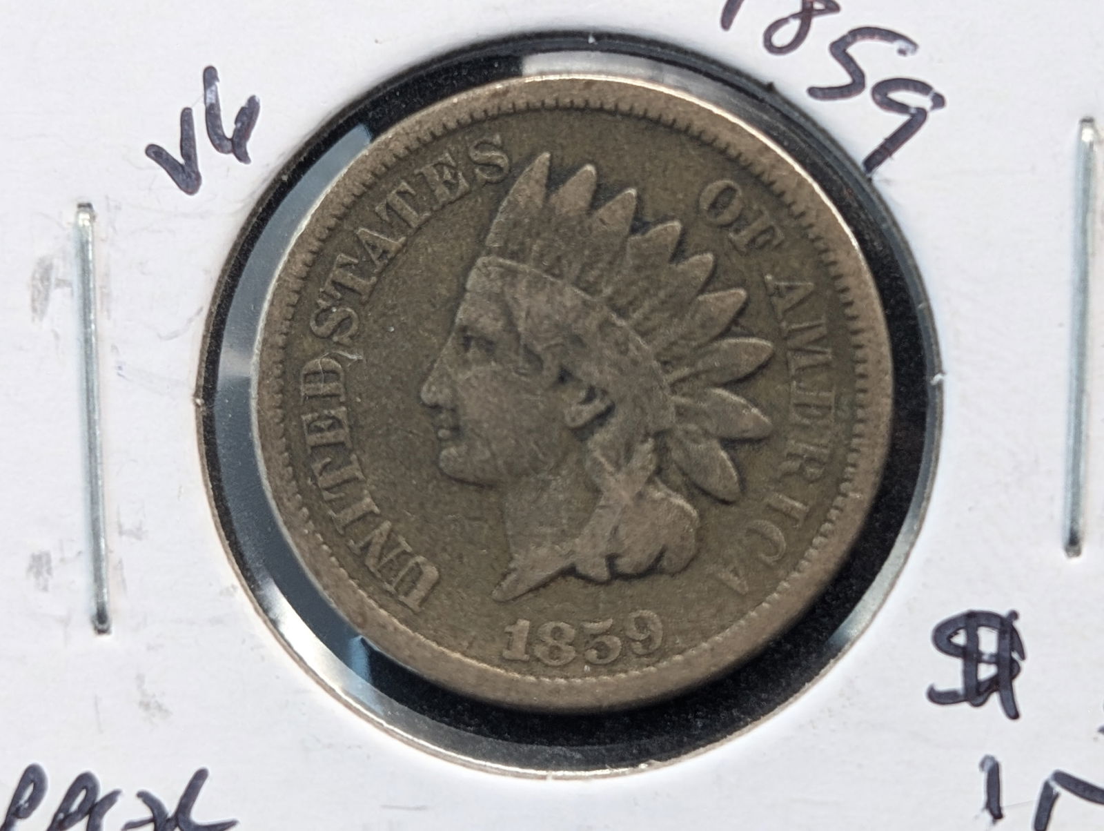 1859 CN - Indian Head Penny - First Year -  Nice Details (1 of 3)