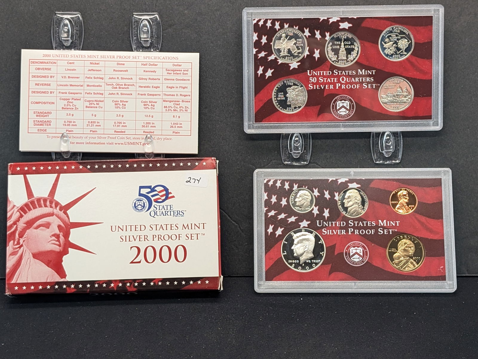 2000-S US Mint Silver Proof Set - 90% Silver - 10 GEMS (1 of 3)