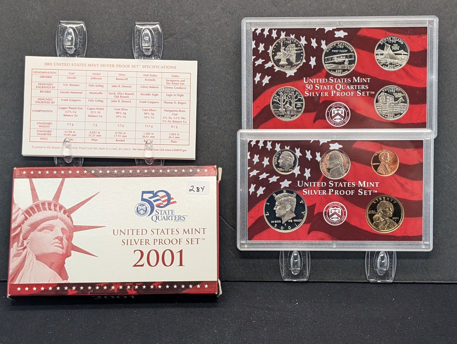 2001-S US Mint Silver Proof Set - 90% Silver - 10 GEMS (1 of 3)