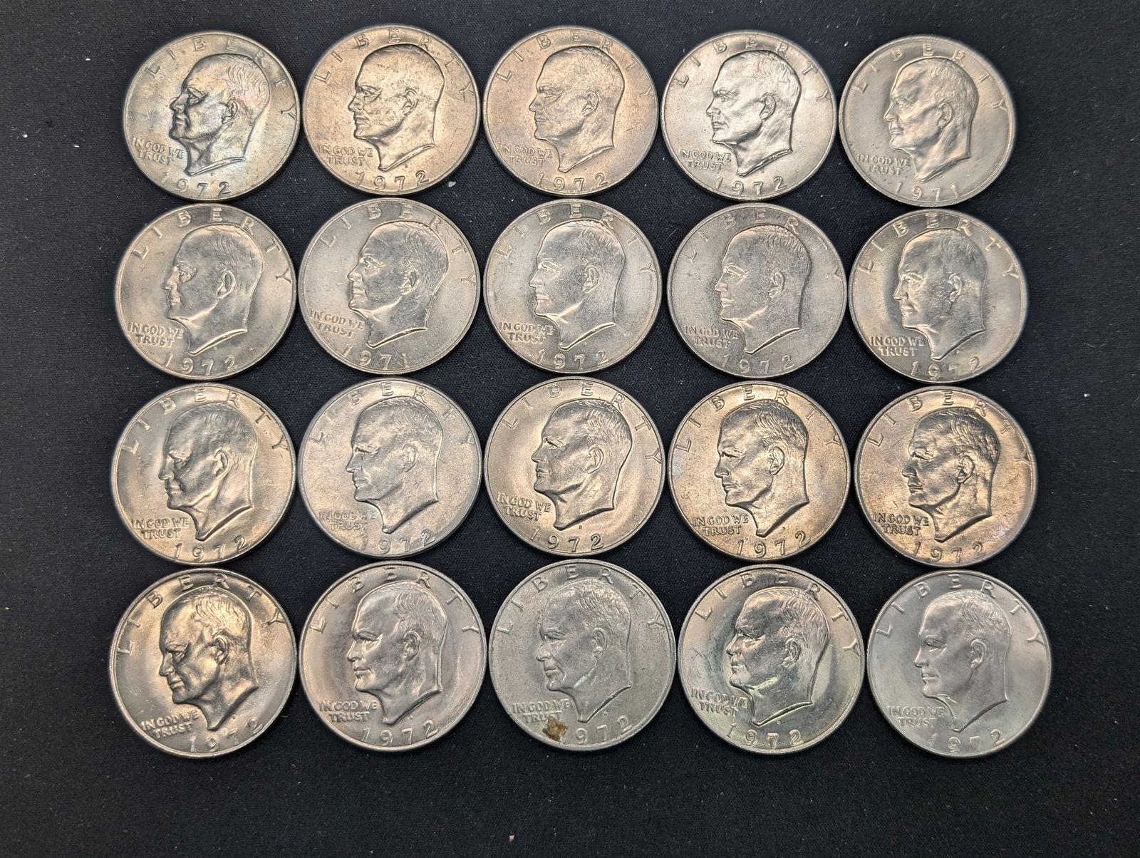 Roll Of 20 1972-S Eisenhower Dollars. (1 of 5)