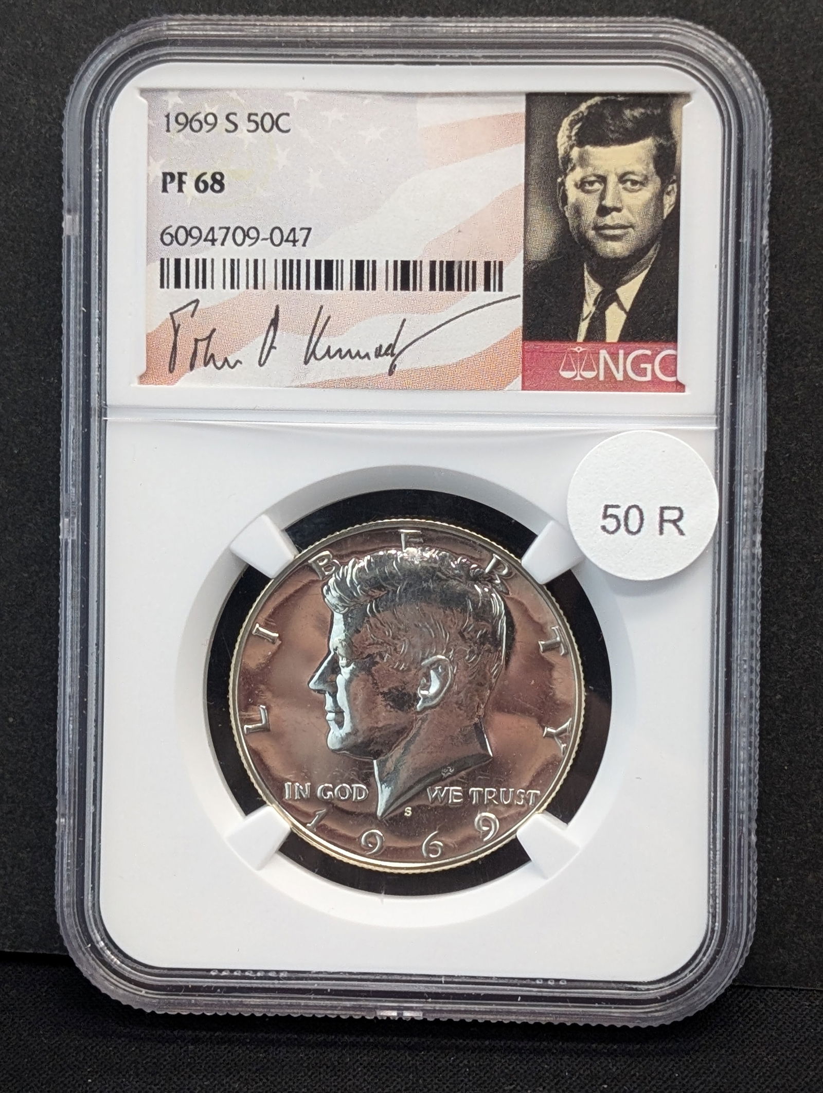 1969-S 40% Silver Kennedy Half Dollar NGC Graded PF68 (1 of 3)