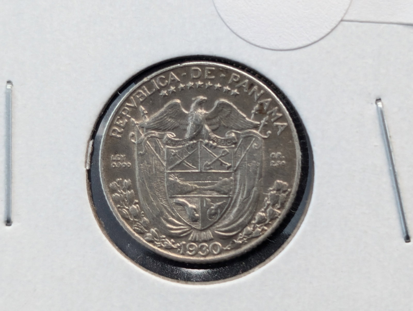 1930 Panama 90% Silver 1/10 Balboa. SCARCE 500k Minted. Low Mintage: 1930 Panama 90% Silver 1/10 Balboa. SCARCE 500k Minted. Low Mintage