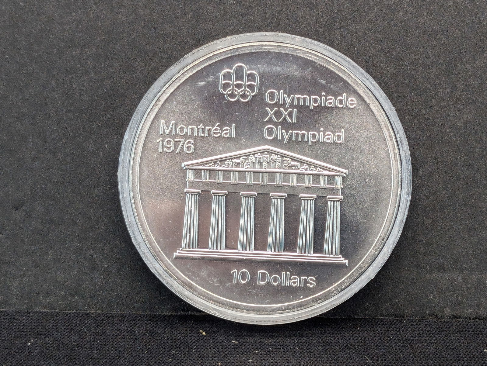 1974 GEM BU Montreal Olympics Canada 92.5% $10 Coin. 1.4453 OZ of Sterling Silver. (1 of 2)