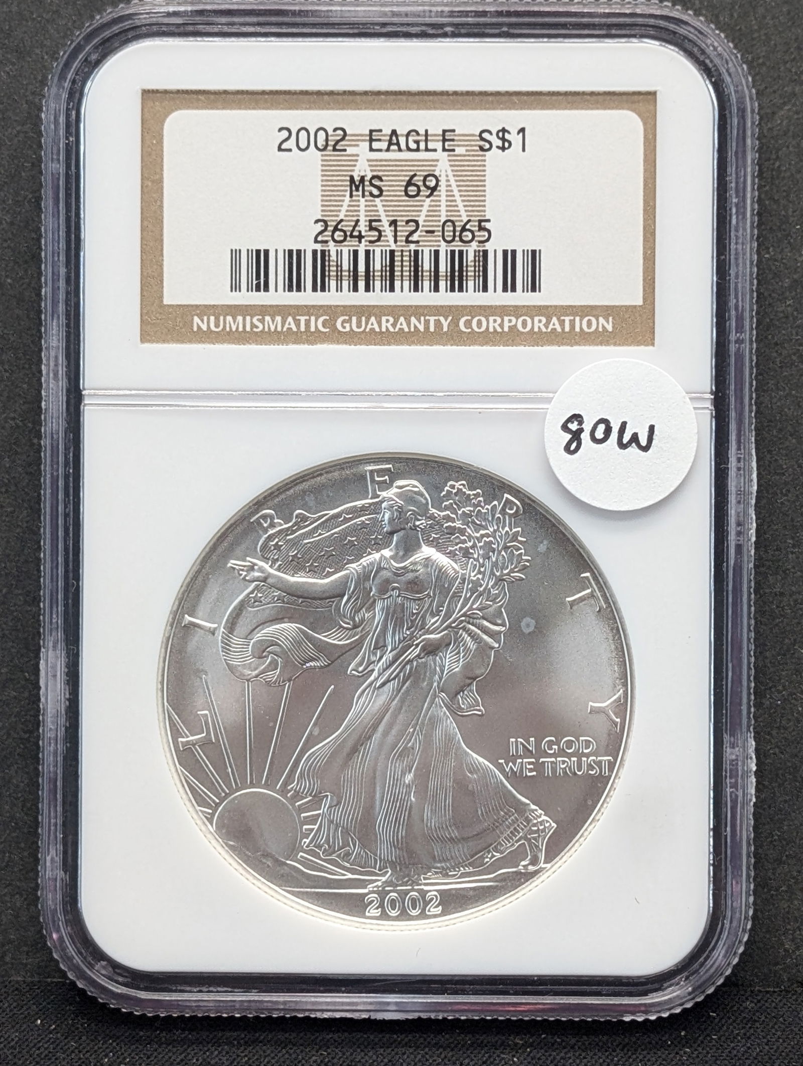 2002 American Silver Eagle NGC Graded MS69 (1 of 3)