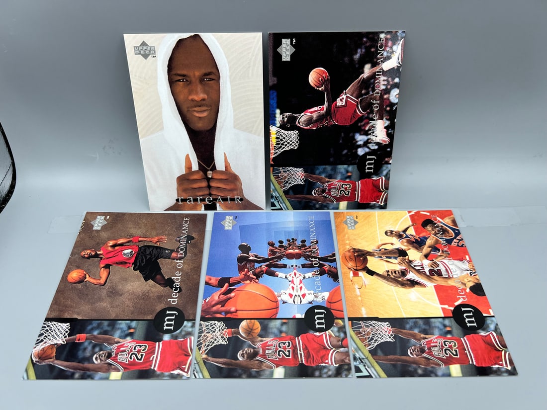 1994 Upper Deck Rare Air Michael Jordan Complete 5 Oversized Card Set (1 of 2)