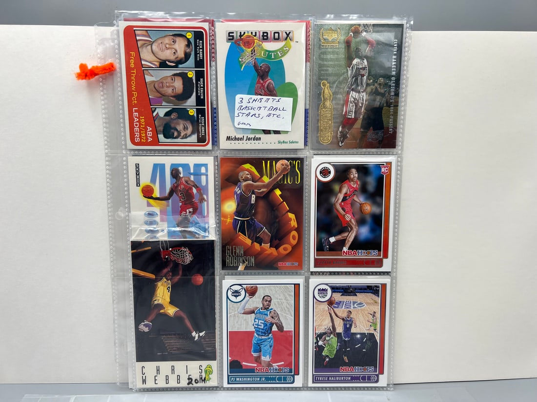 Lot of (27) Assorted Basketball Cards W/ Stars - Varying Conditions - Michael Jordan, Scottie Barnes (1 of 3)
