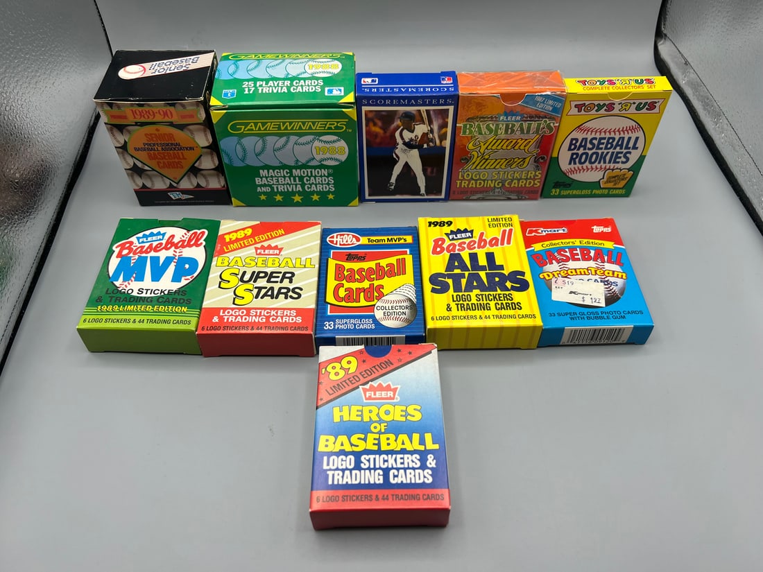 Lot of 11 - 1980's and 1990's Baseball Box Sets (1 of 4)