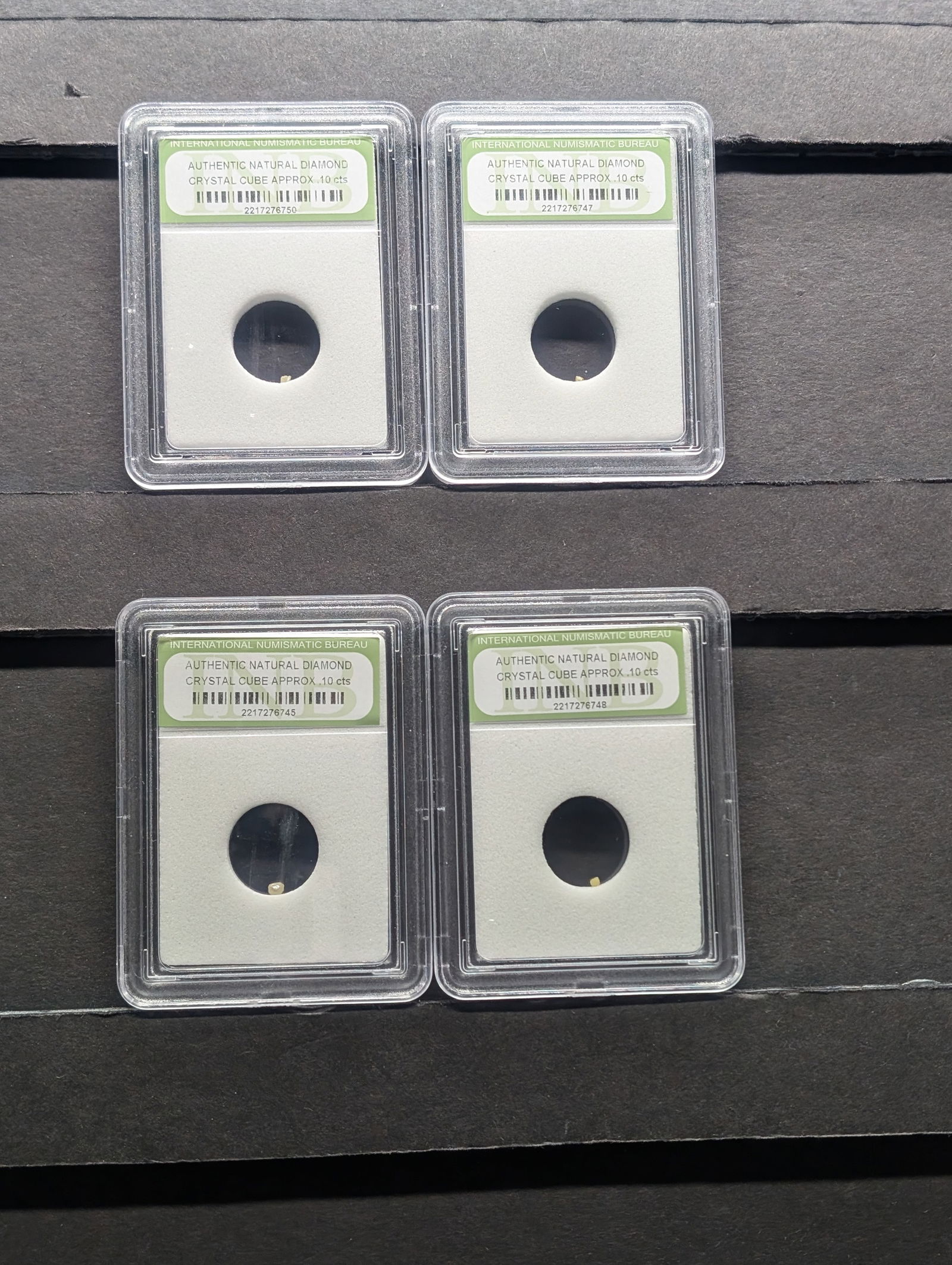 Authentic Natural Diamond Crystal Cubes 0.10 Ct Each (4 Pcs): Authentic Natural Diamond Crystal Cubes 0.10 Ct Each (4 Pcs)