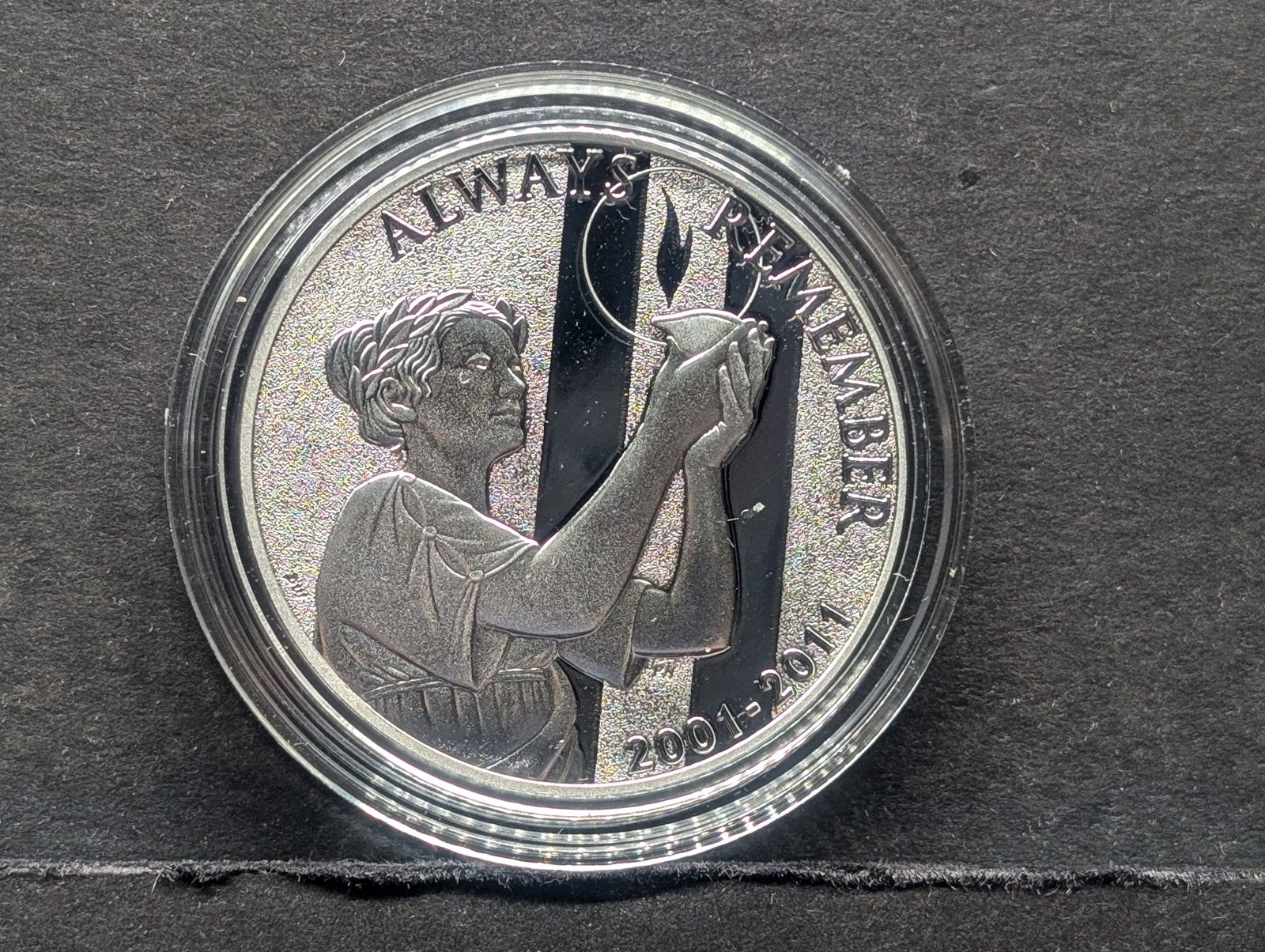 2011-P PROOF September 11th - Always Remember Commem Silver Medal (1 of 2)