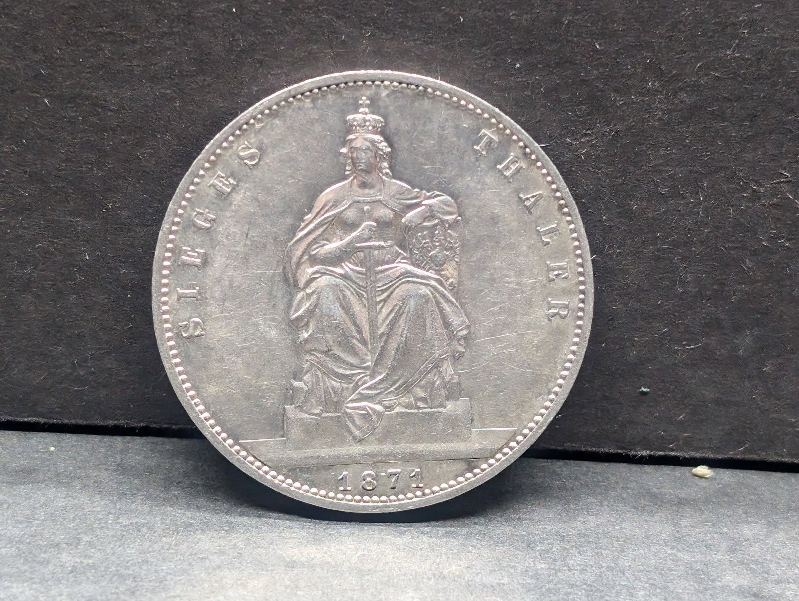 1871-A Kingdom of Prussia 1 Thaler Silver Coin (1 of 2)