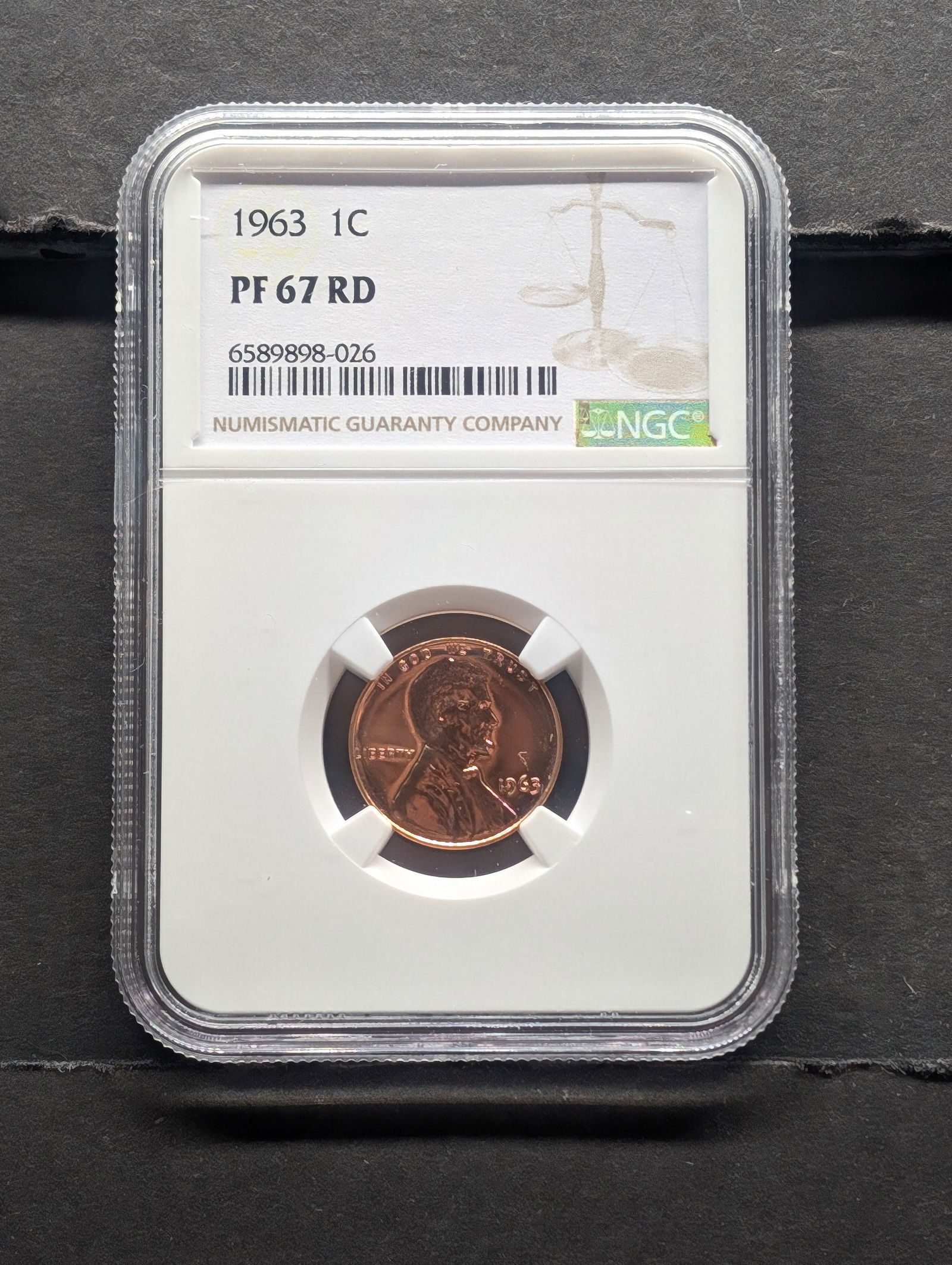 1963 PROOF Lincoln Memorial Cent - NGC PF67 RD (1 of 4)