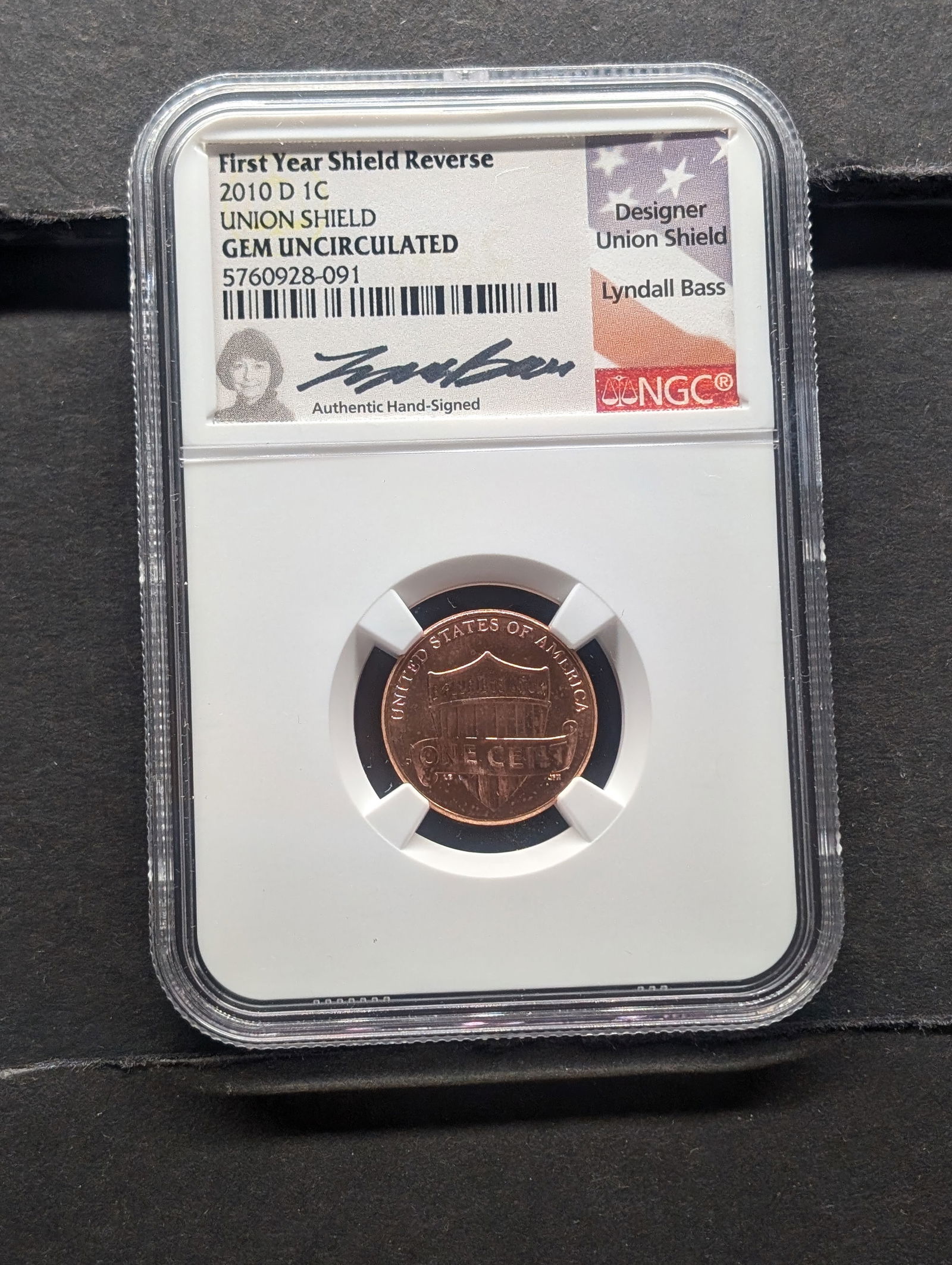 2010-D Lincoln Union Shield Cent - NGC GEM UNC *First Year Shield Reverse (1 of 4)