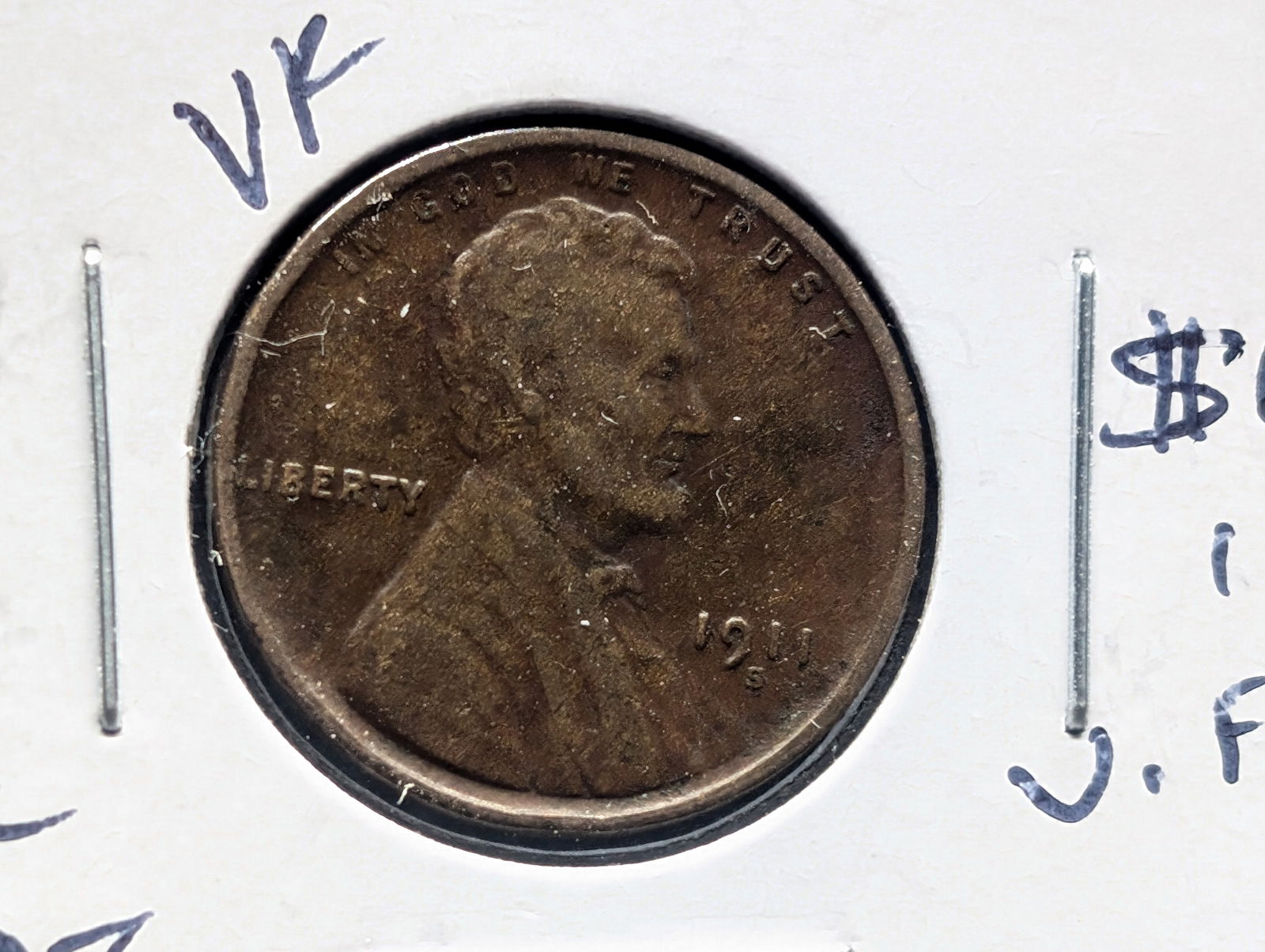 1911-S Wheat Penny - Semi-Key Date - Full Wheat Ears (1 of 2)