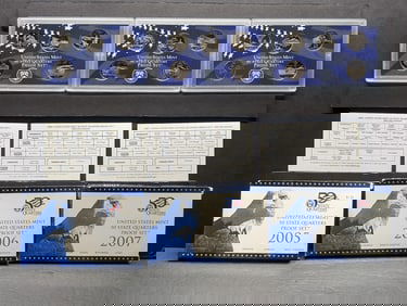 2005-S, 2006-S and 2007-S Proof Quarter Sets w/original box and C.O.A.'s - Later Dates