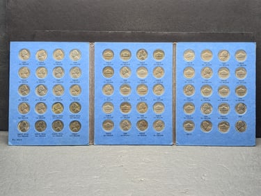 1938-1958 Complete set Jefferson Nickels in Whitman folder (60 Coins)