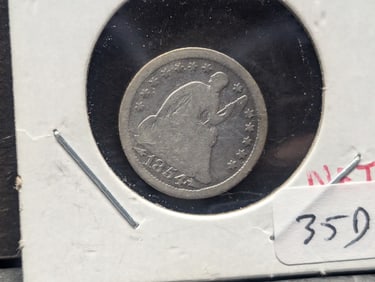 1854 Silver Seated Liberty Half Dime - Rarely Seen