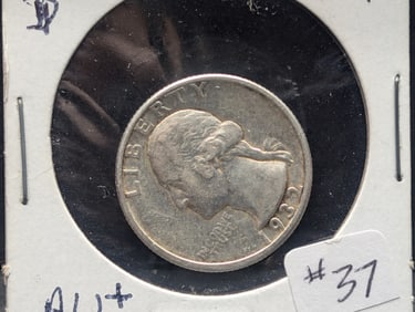 1932-D 90% Silver Washington Quarter- KEY DATE- AU+