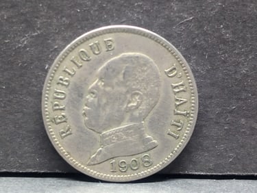 1908 Haiti 50 Centimes, Harder to find, 116 Years old!
