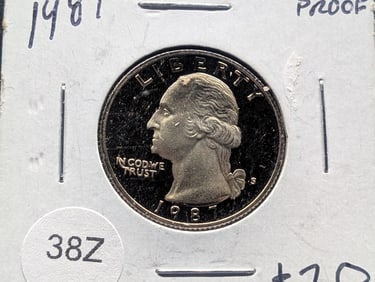 1987-S Proof Washington Quarter