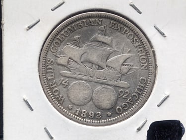 1892 Silver Columbian Expo Commemorative Half Dollar - Nice Starter