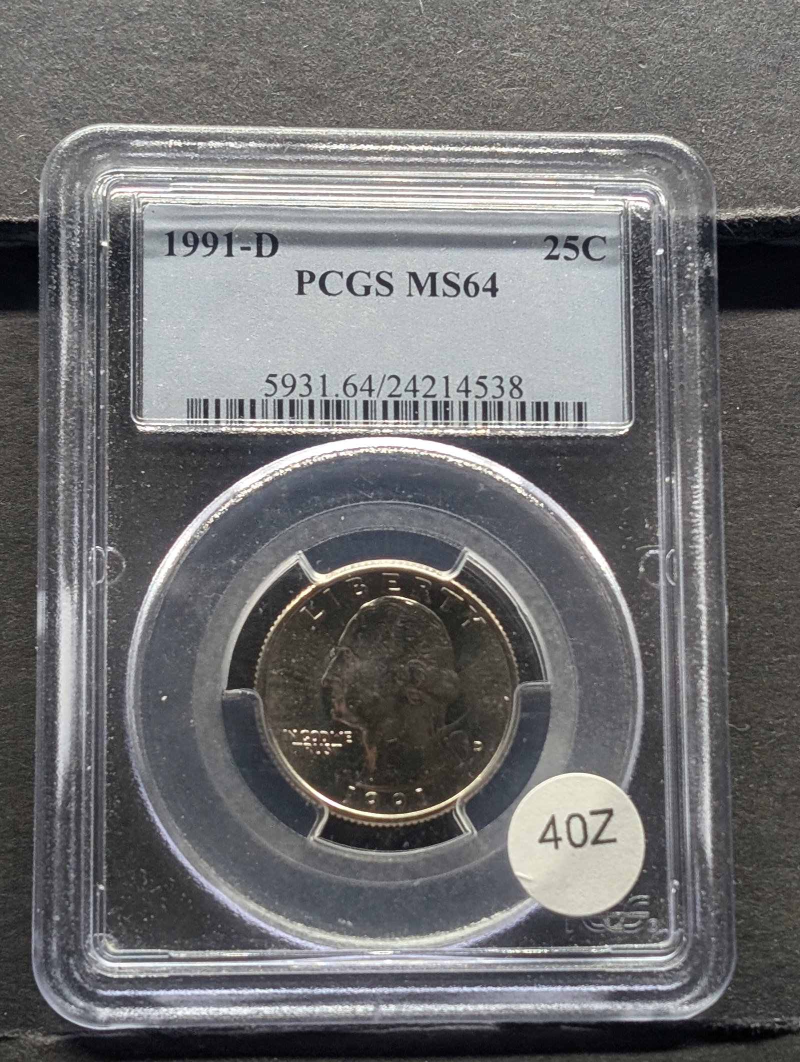 1991-D MS64 Washington Quarter, (Graded by PCGS) (1 of 4)