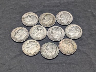 10 Silver Roosevelt Dimes