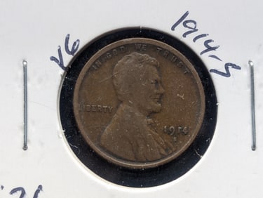 1914-S Wheat Penny - Semi-Key Date - Nice Starter