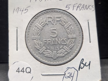 1945 France 5 Francs