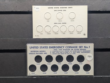Wartime Cents + Wartime Nickels Type Set Holders