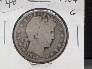 1904-P Barber Half Dollar