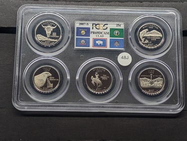 2007-S 5 Piece PCGS PR69DCAM Clad State Quarter Set