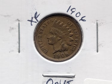 1906 Indian Head Penny - Full Liberty - w/Diamonds - Great Details