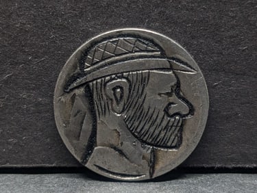 Hobo Buffalo Nickel. Hand Carved. Nice Piece