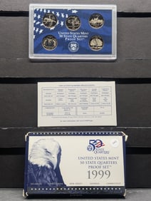 1999-S US Mint 50 State Quarter Proof Set. OGP