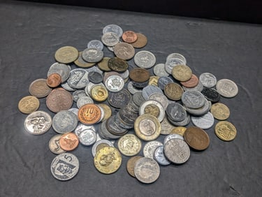 1 Pound World Coins (Many Proof/Unc-About 100 Coins) Unsearched!