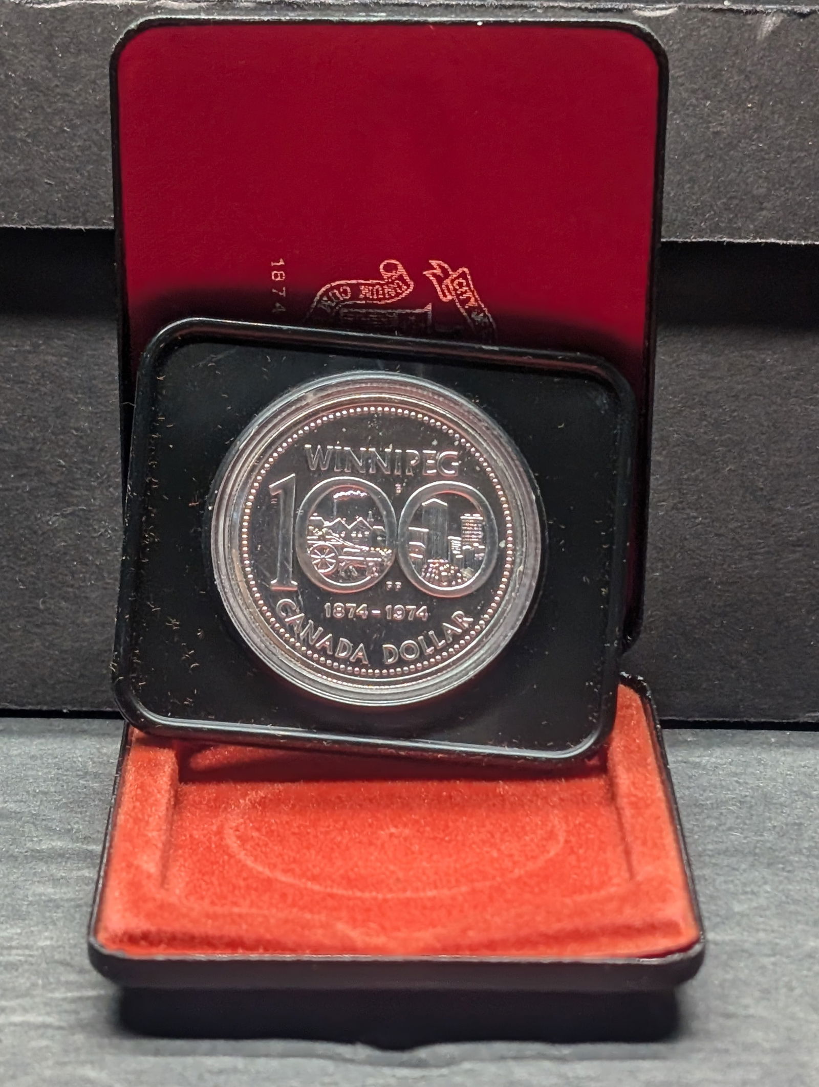 1974 Canada 50% Silver Dollar. Original Box (1 of 3)