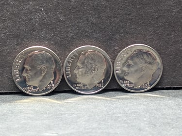 3 Proof Roosevelt Dimes