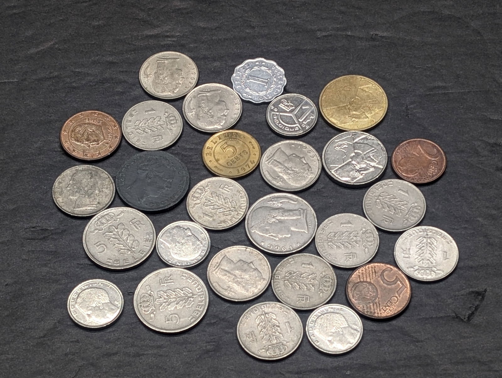 28-World Coins (Belgium & Belize) (1 of 4)