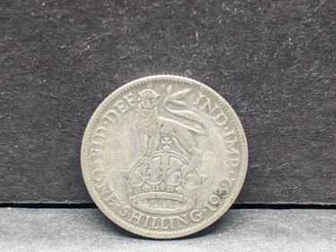 1932 (50% Silver) British Shilling, High Grade, 92 Years Old!