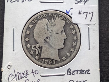 1893-O Barber Half Dollar